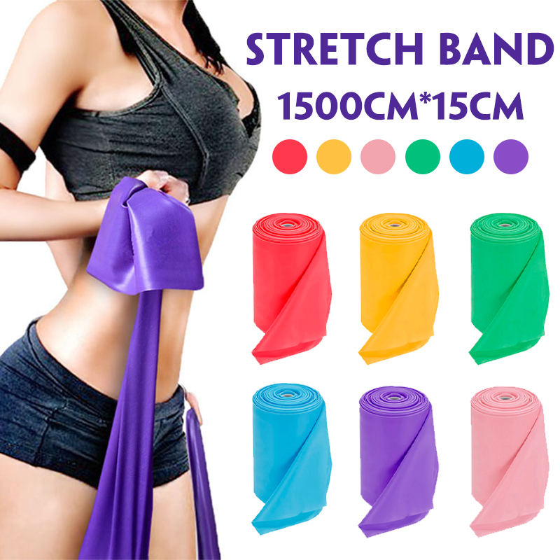 15M15CMGYMExercisePilatesFitnessAerobicsStretchResistanceYogaBandsBelt-1617024-3