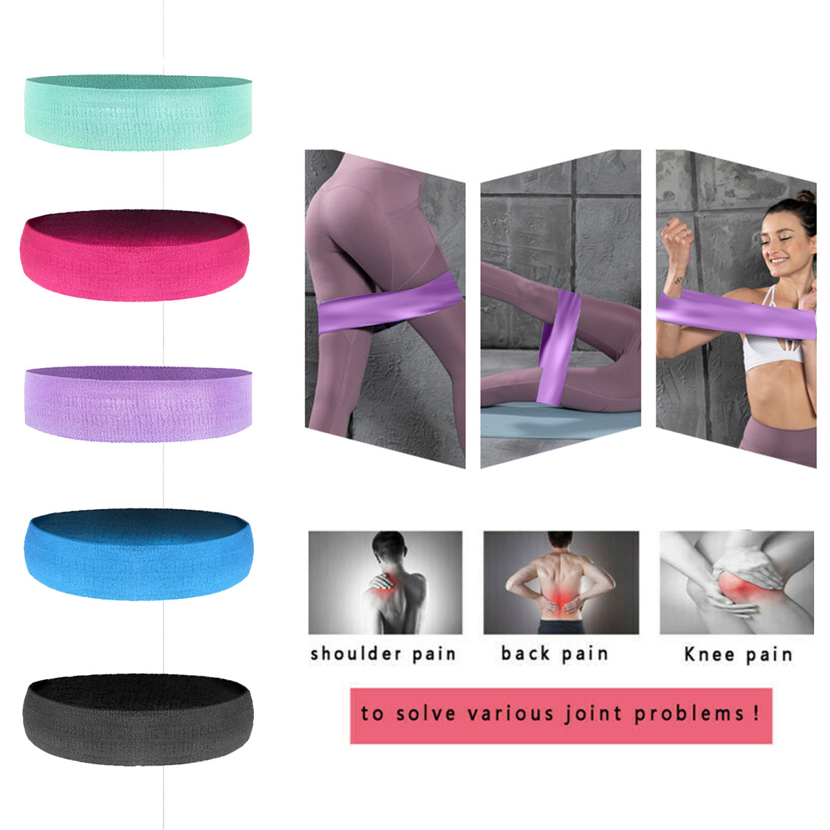 FitnessHipLoopResistanceBandsAnti-slipSquatsExpanderStrengthTrainingRubberBand-1680179-6