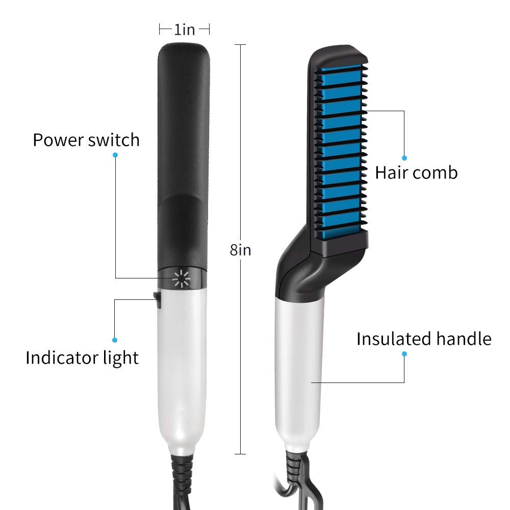 Multi-functionalElectricHairCombBrushBeardHairStraightenerHeatStylerforMenBeardStraighteningCombHair-1775213-4