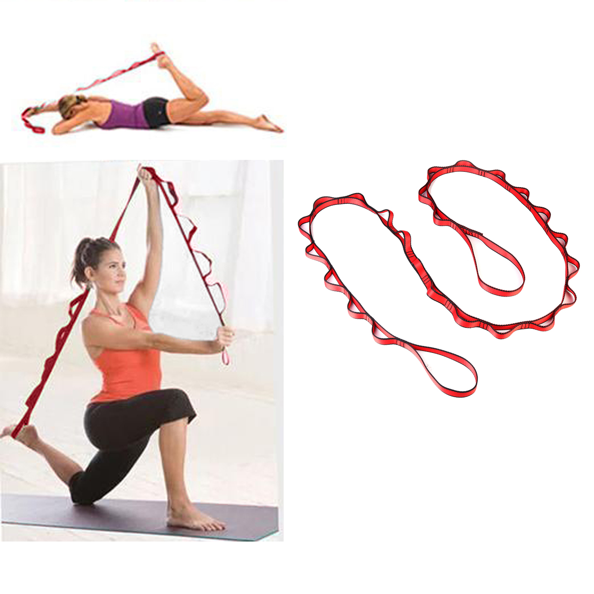 MultifunctionYogaStretchStrapBeltWaistLegFitnessSportMulti-useGymFitnessYogaTrainingStretchStrapBelt-1638088-2