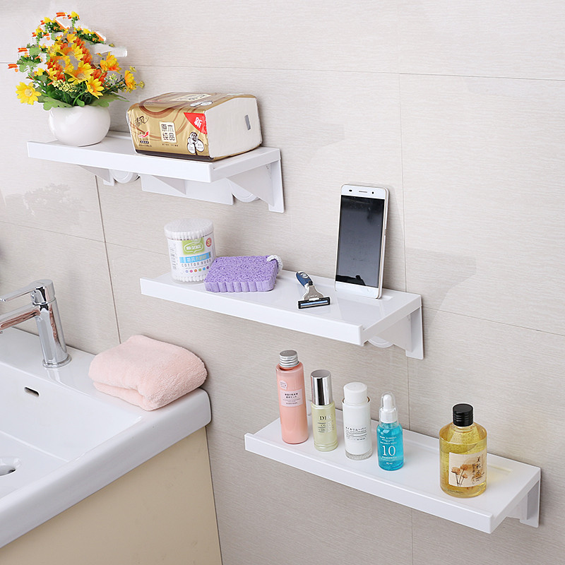 PlasticToiletSuctionWallStorageSuctionCupBathroomShelfFreePunchingWashingTable-1658439-3