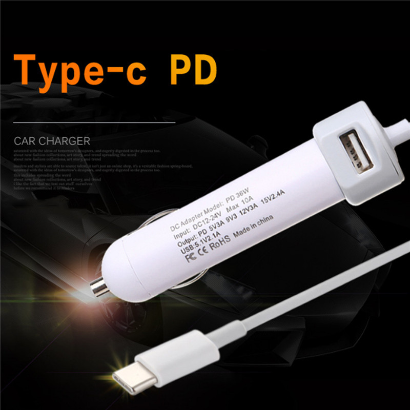 PD36WUSB20TypeCCarChargerWithQuickCharge30ForCellphoneTablet-1219995-5