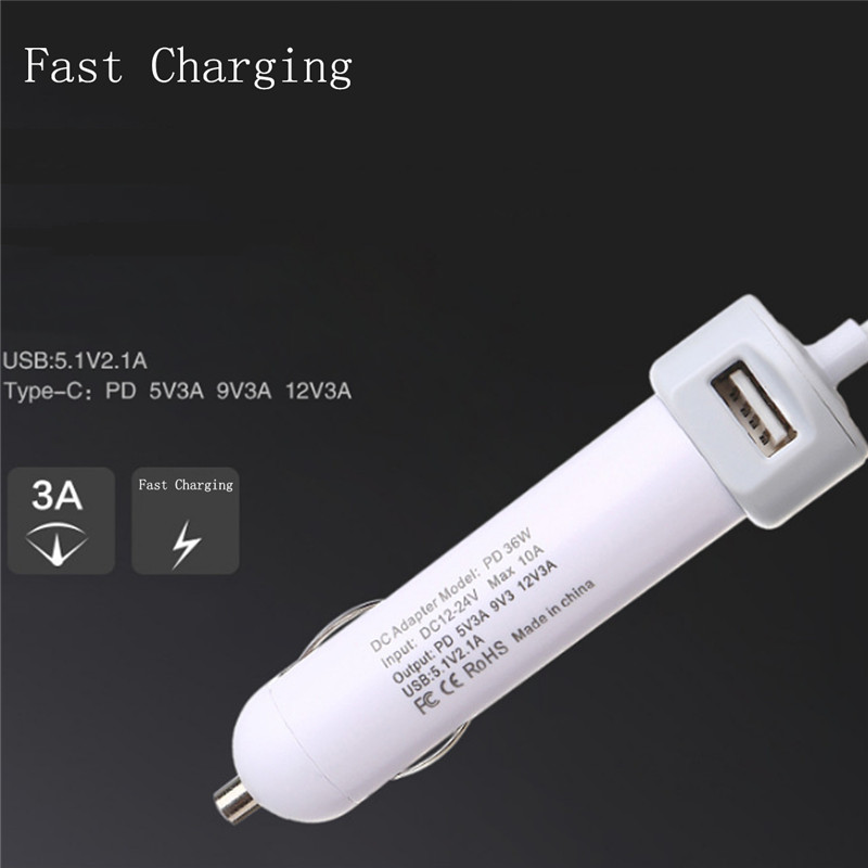 PD36WUSB20TypeCCarChargerWithQuickCharge30ForCellphoneTablet-1219995-7