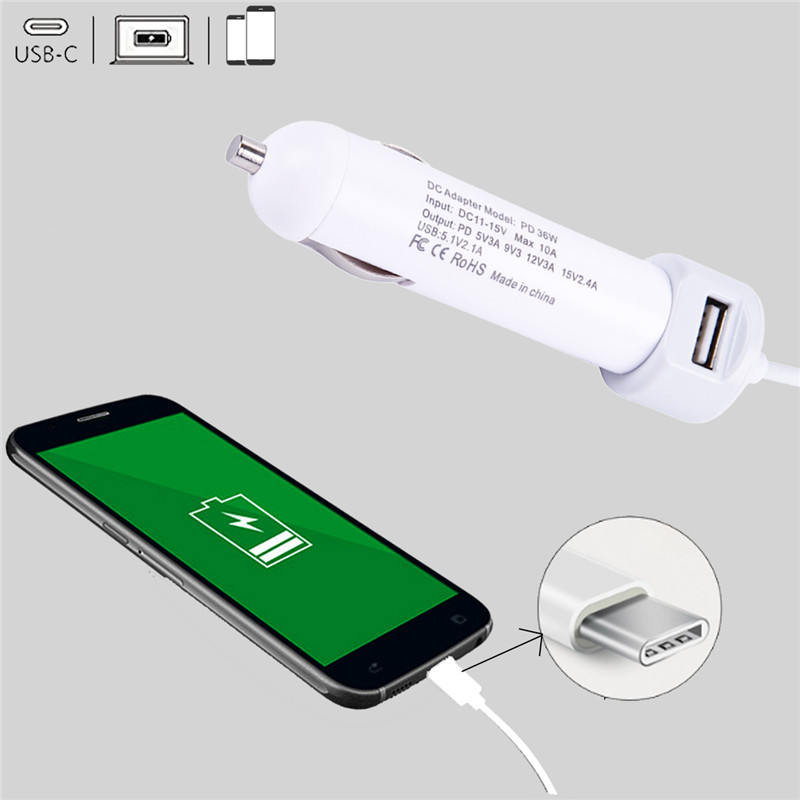 PD36WUSB20TypeCCarChargerWithQuickCharge30ForCellphoneTablet-1219995-8