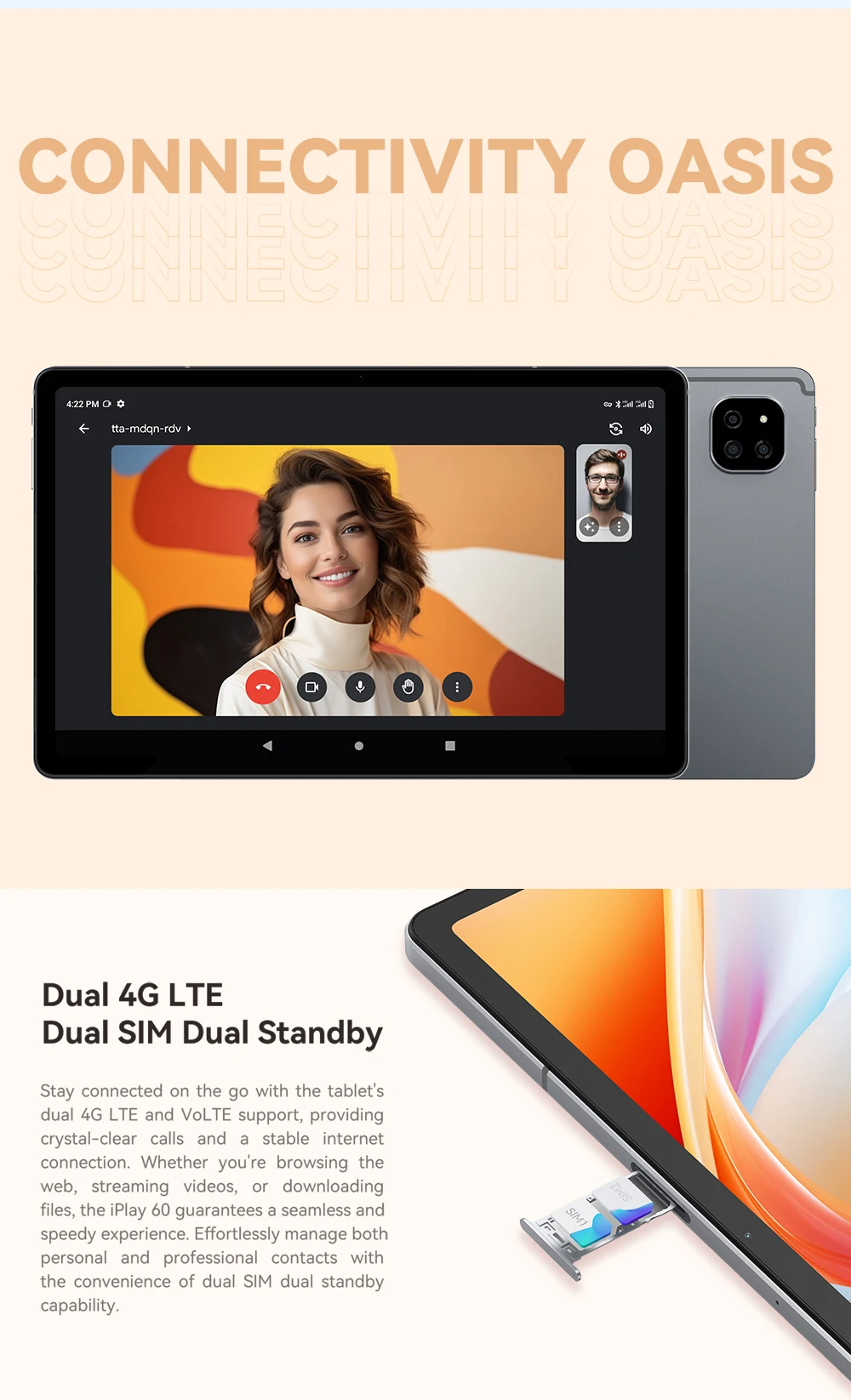 AlldocubeiPlay60UNISOCT606OctaCore4GB8GBRAM128GBROMNetflixWidevineL14GLTE2KScreen11InchAndroid13Tabl-2004619-14