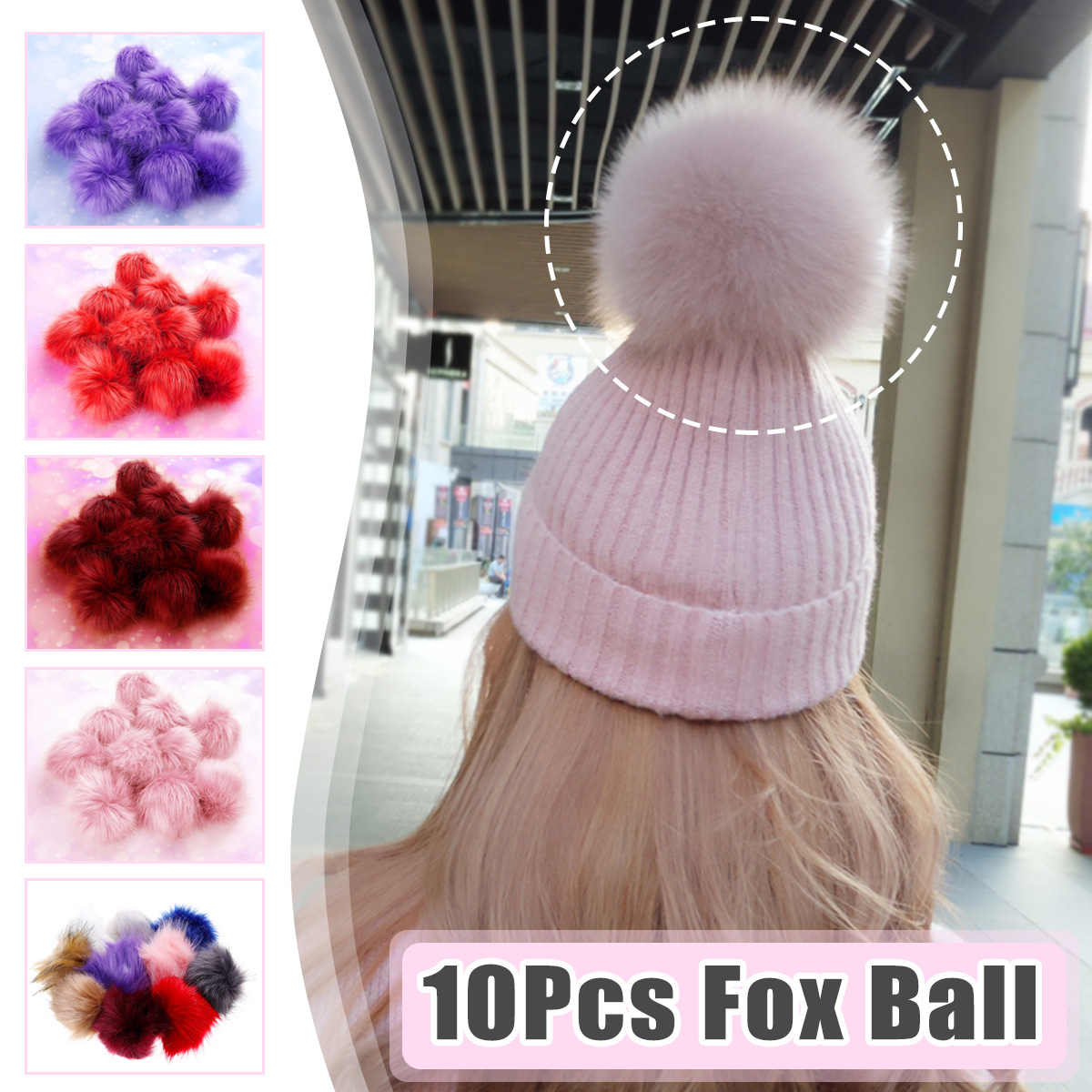 10PcsSet12CM472InchFauxFoxFurFluffBallsforKnittedHatAccessoriesKeyChainScarfDIYPendantAccessories-1425963-1