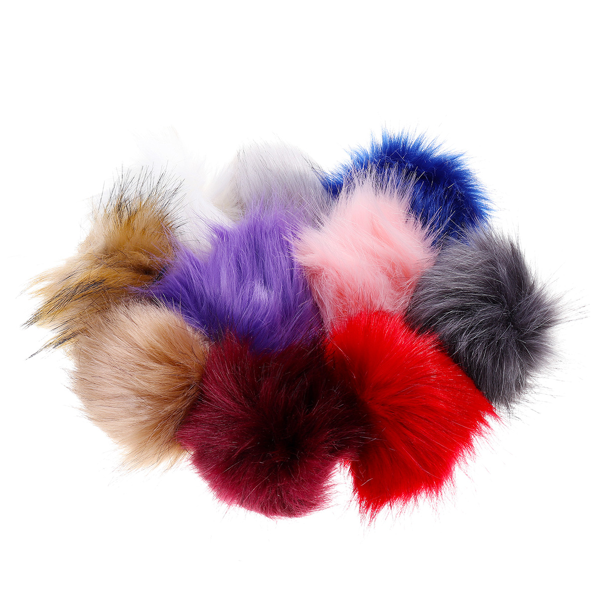 10PcsSet12CM472InchFauxFoxFurFluffBallsforKnittedHatAccessoriesKeyChainScarfDIYPendantAccessories-1425963-4