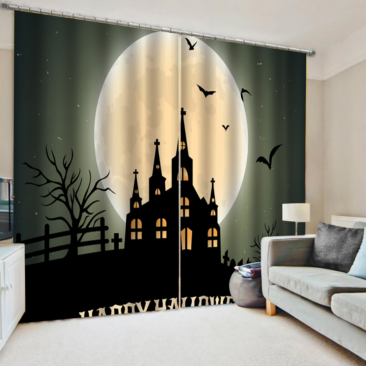 132160cmBlackoutWindowCurtainsHalloweenPrintedCurtainsforLivingRoomFestivalDecoration-1788701-2