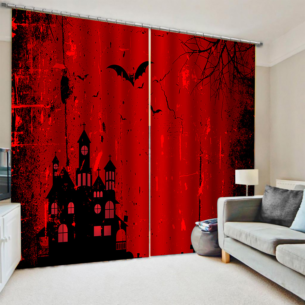 132160cmBlackoutWindowCurtainsHalloweenPrintedCurtainsforLivingRoomFestivalDecoration-1788701-4