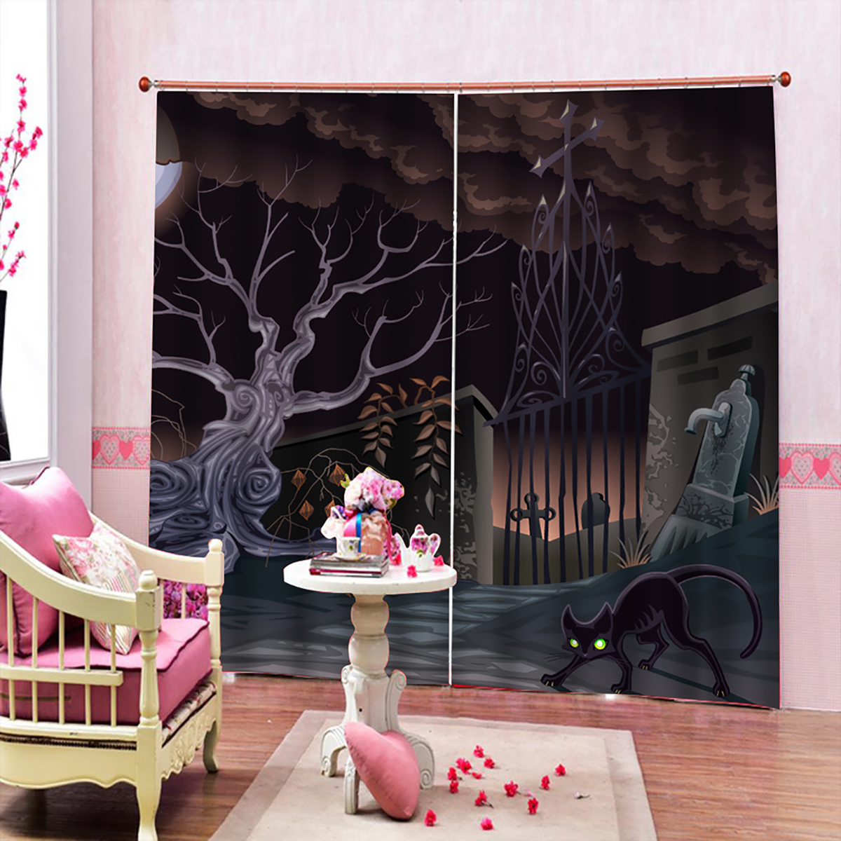 132160cmBlackoutWindowCurtainsHalloweenPrintedCurtainsforLivingRoomFestivalDecoration-1788701-6