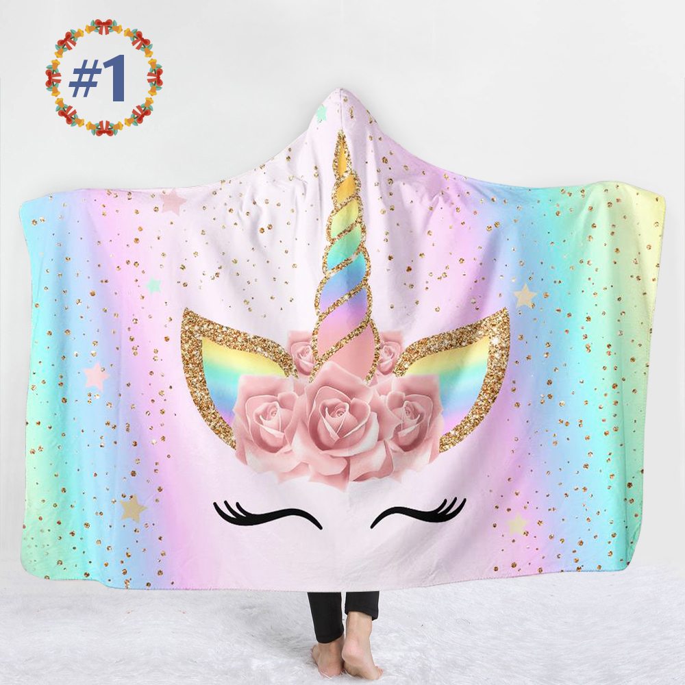 150200cmWinter3DDreamHorsePlushWearableHoodedBlankets2Layer-1389207-2