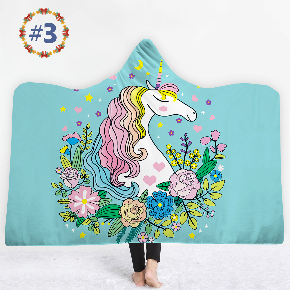 150200cmWinter3DDreamHorsePlushWearableHoodedBlankets2Layer-1389207-4