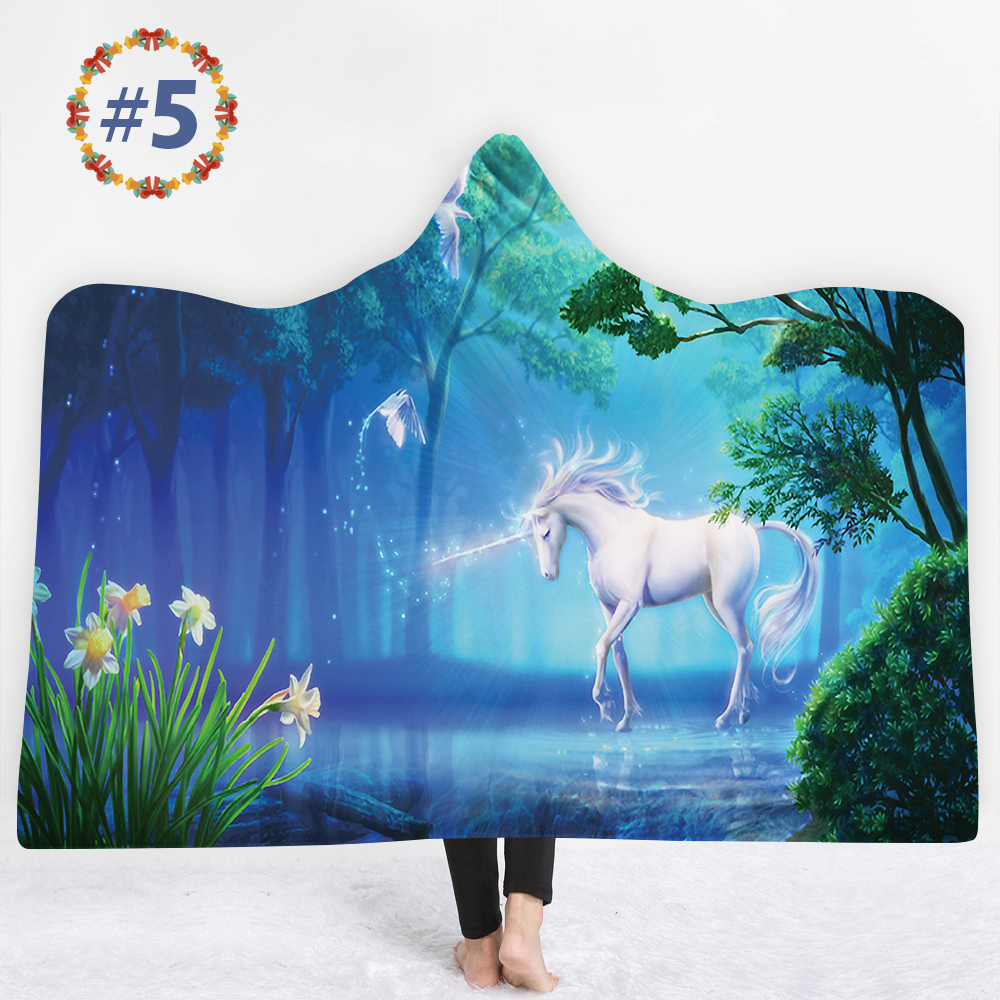 150200cmWinter3DDreamHorsePlushWearableHoodedBlankets2Layer-1389207-6