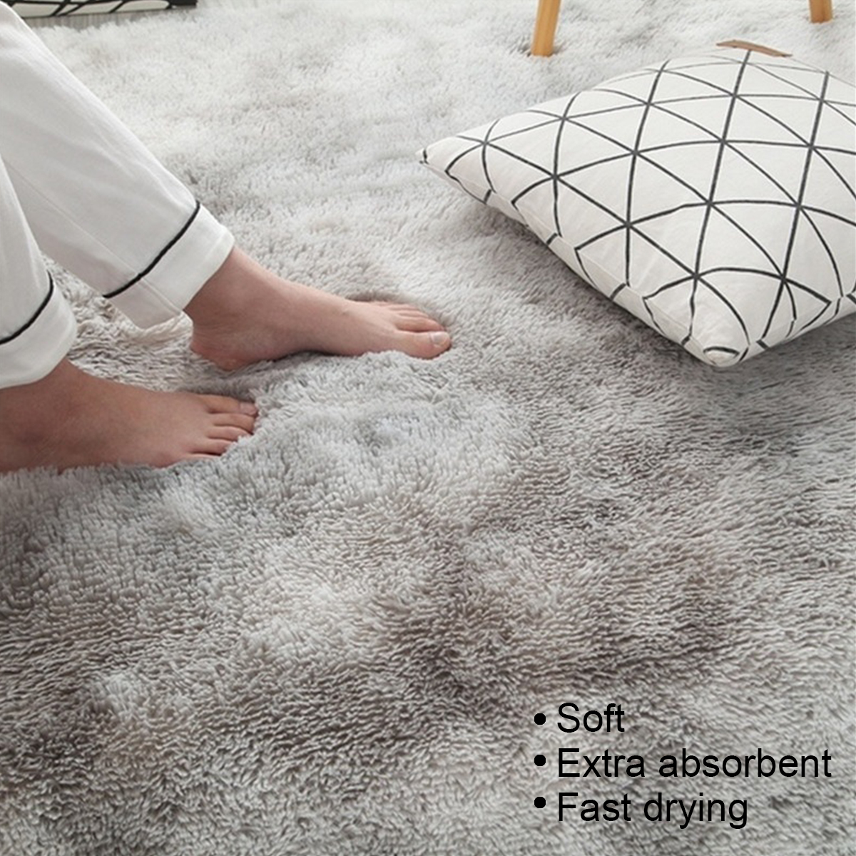 160X200CMMulti-colorTieDyeingPlushCarpetsAnti-slipFauxFurFloorMatsWaterAbsorptionAreaRug-1907232-3