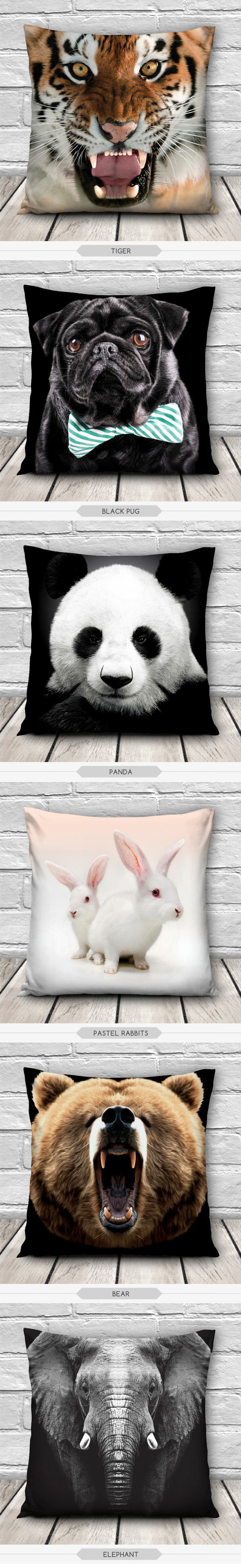 3DAnimalPatternsThrowPillowCaseSofaOfficeCarCushionCoverHomeDecor-1022486-3