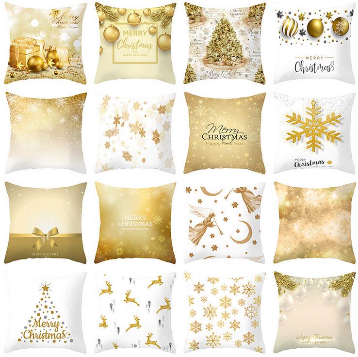 45x45cmChristmasCushionCoverGoldenChristmasTreeSnowElfCushionCoversFestivalDecorativePillowcasePillo-1756942-1