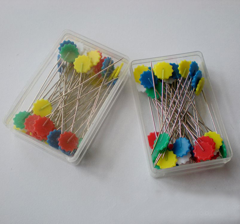 50PcsSewingAccessoriesPatchworkPinsFlowerSewingPinFixedColorPositioningNeedleWithBox-1127607-6