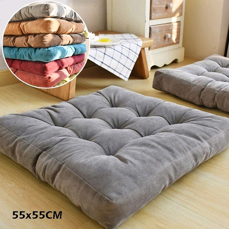 55x55cmSquareCottonPurityColorSoftPillowSofaChairsSeatCushionSeatDiningChairPadsCushionforHomeDecor-1788708-2
