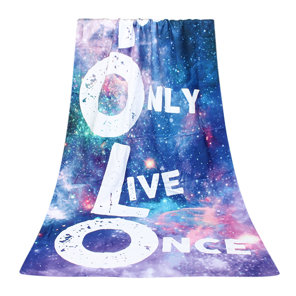 70x140cmPolyesterFiberGalaxyYOLOPatternBathBeachTowelSoftReactivePrintWashcloth-1068358-2