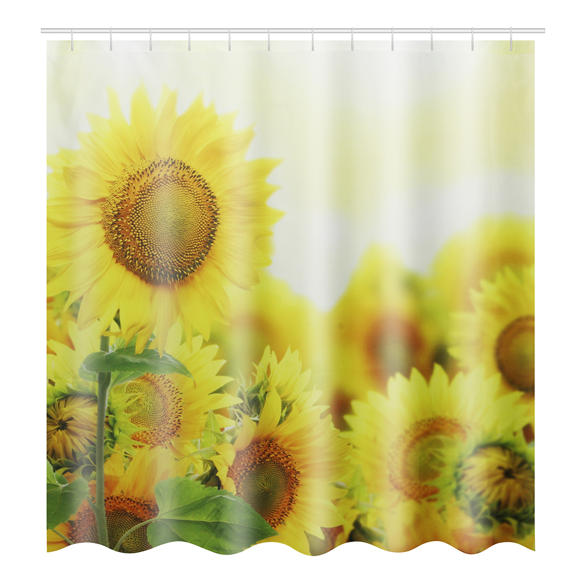 Beatiful3DSunsetSunflowerWaterproofShowerCurtainHooksNon-SlipBathCarpetsToiletMatsforBathroomDecor-1634199-4