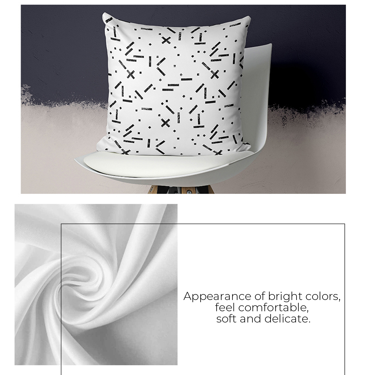 BlackandWhitePrintedGeometryPatternPillowcaseEuroPillowCoversHomeDecorativeCushionCover-1806240-3