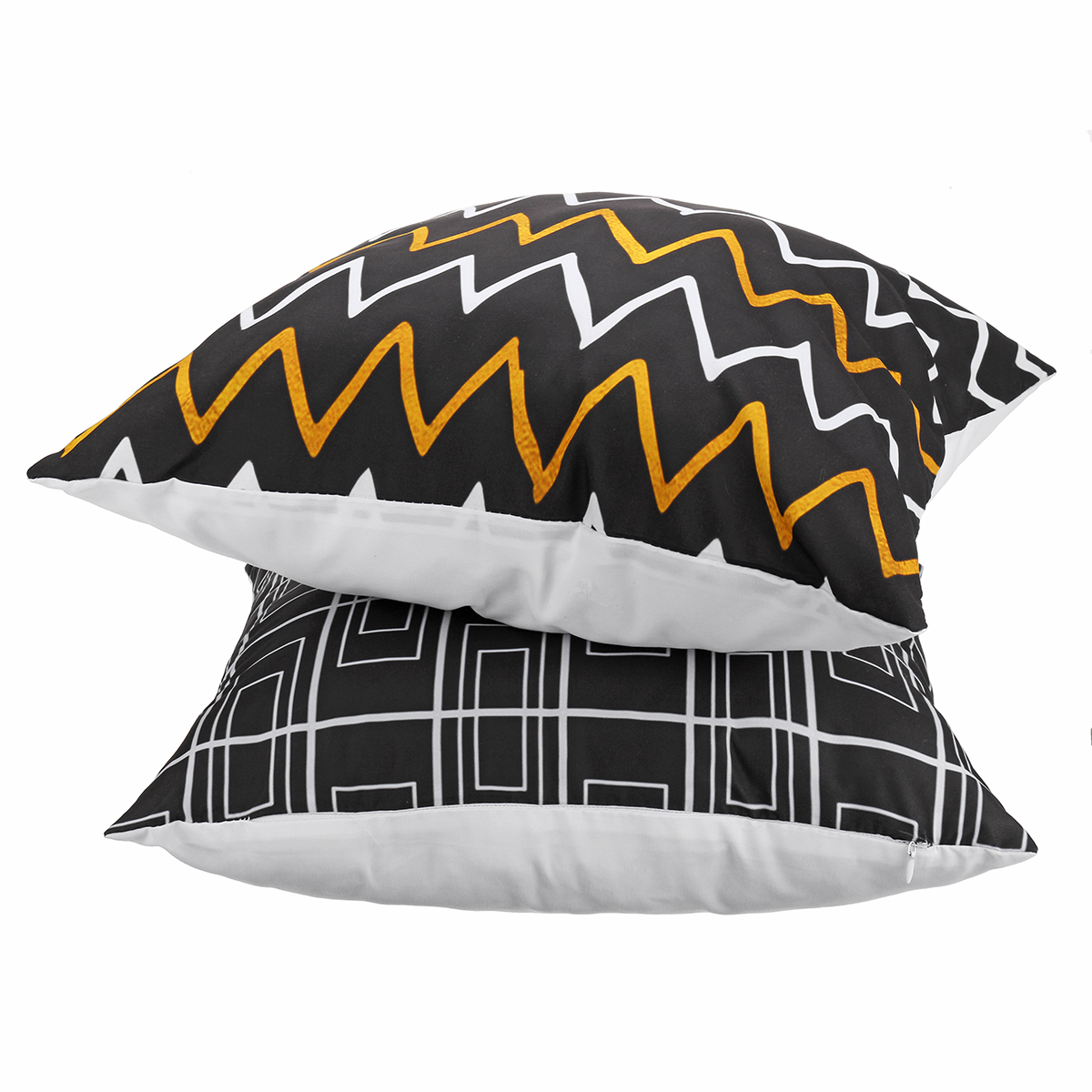 BlackandWhitePrintedGeometryPatternPillowcaseEuroPillowCoversHomeDecorativeCushionCover-1806240-5