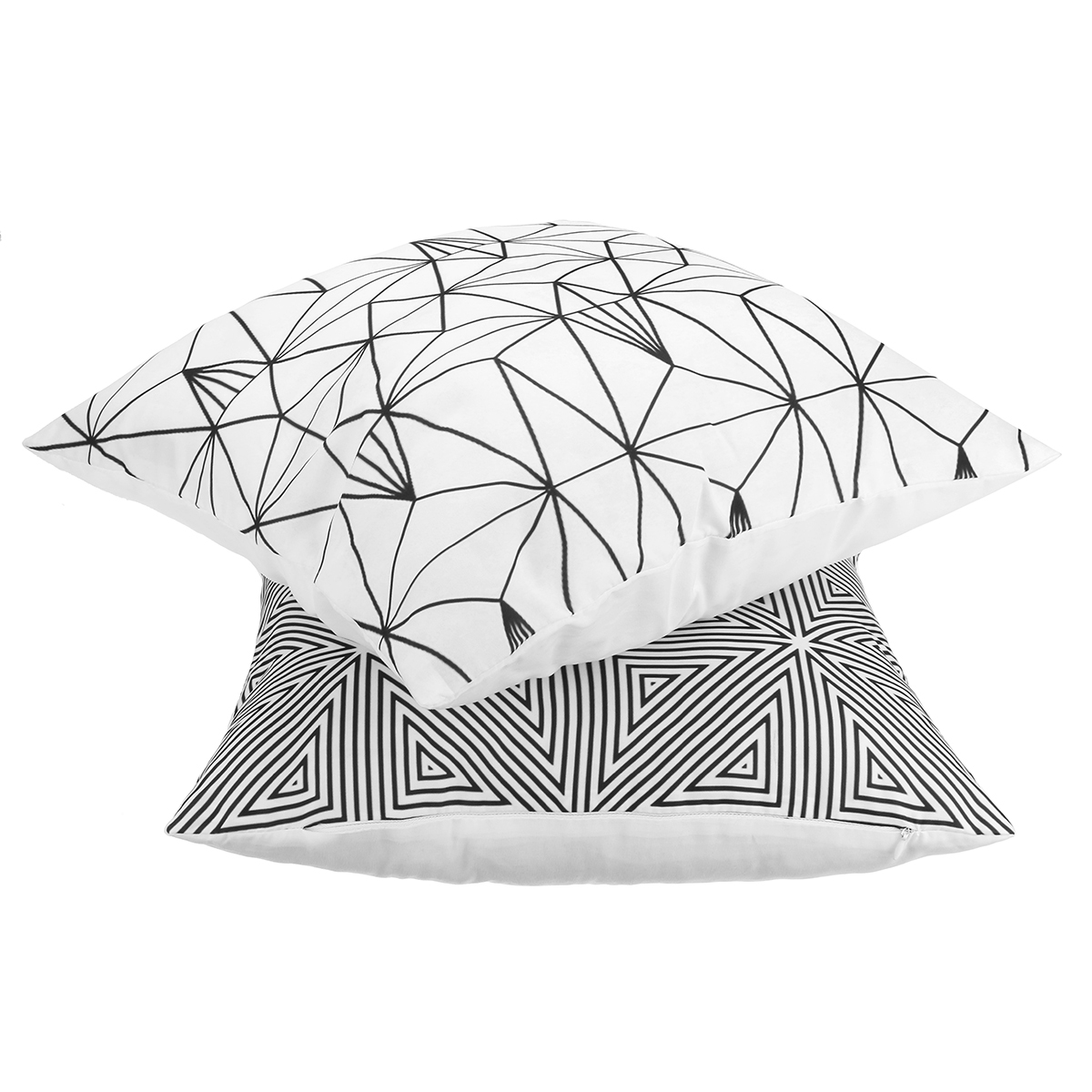 BlackandWhitePrintedGeometryPatternPillowcaseEuroPillowCoversHomeDecorativeCushionCover-1806240-6