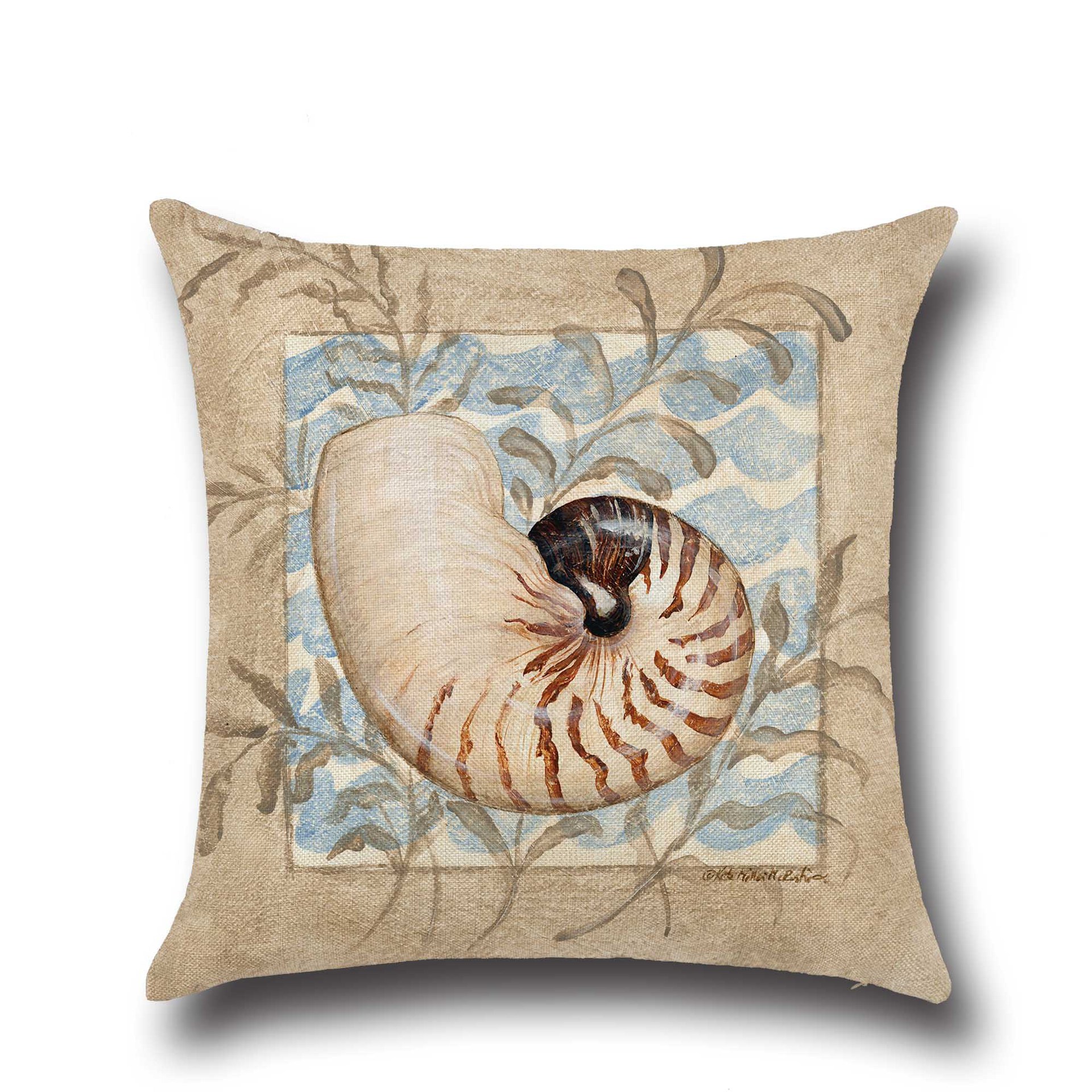 ConchSeahorseSeashellCushionCover4545cmCottonLinenWeddingDecorThrowPillowCase-1345263-4