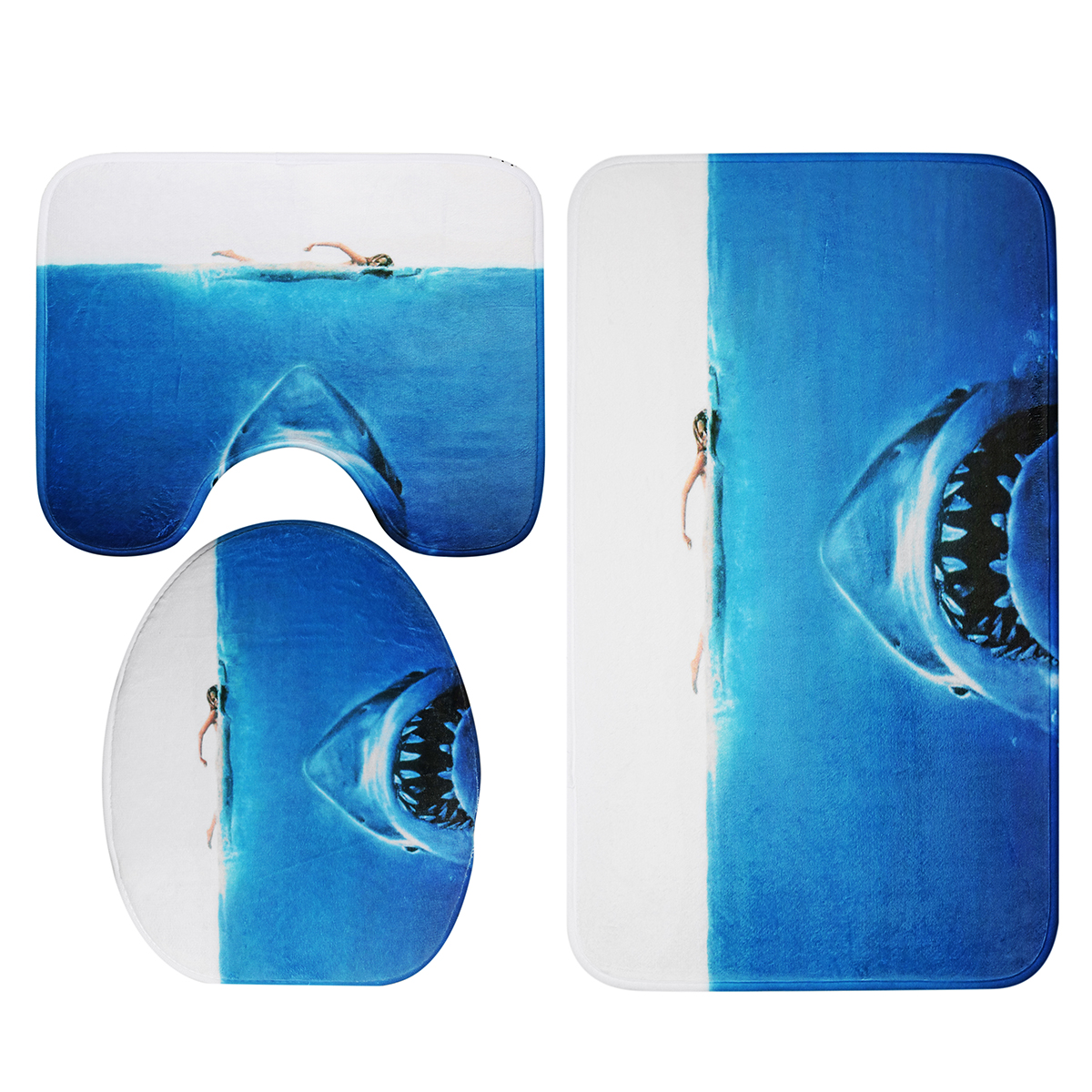 DeepSeaShark3DPrintingBathroomShowerCurtainToiletCoverMatNon-SlipRugSets-1399881-7