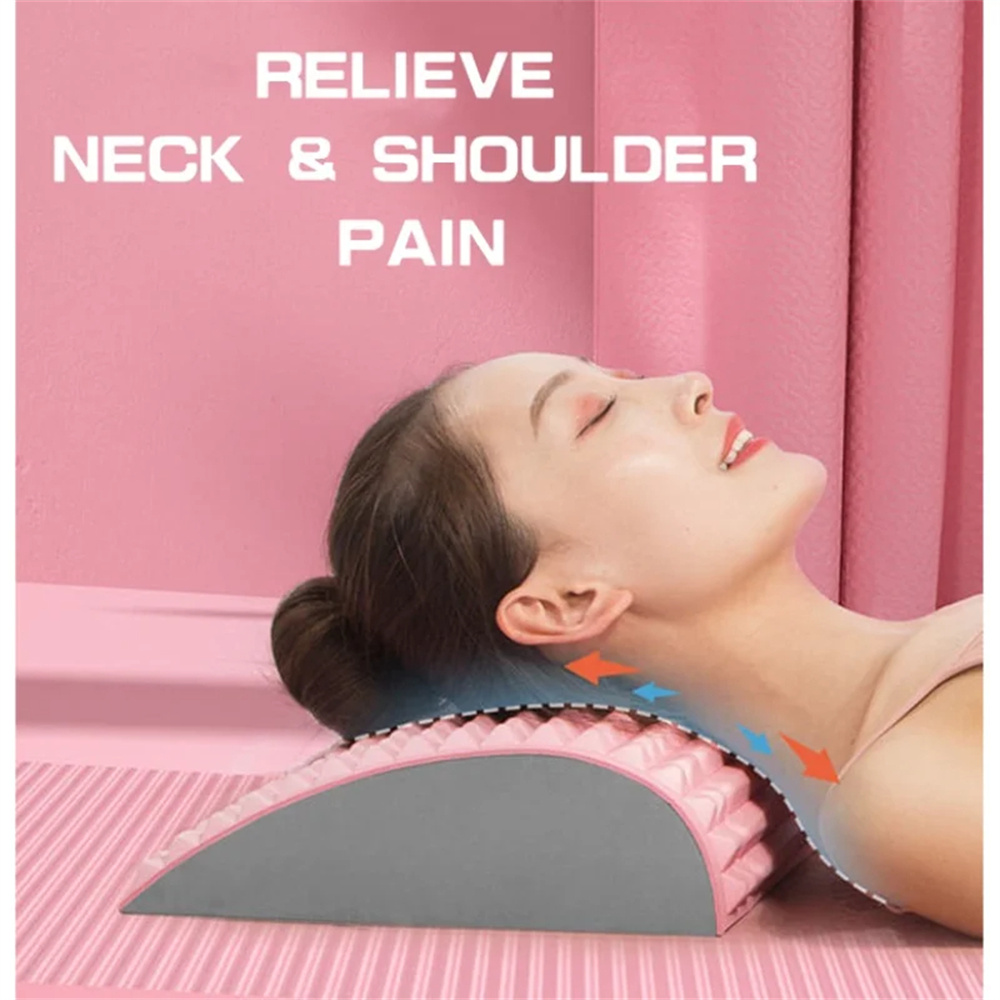 EVAFoamBackMassagerStretcherPillowNeckLumbarBackSupportFitnessRelaxationPainReliefPostureCorrectSpin-2013017-3