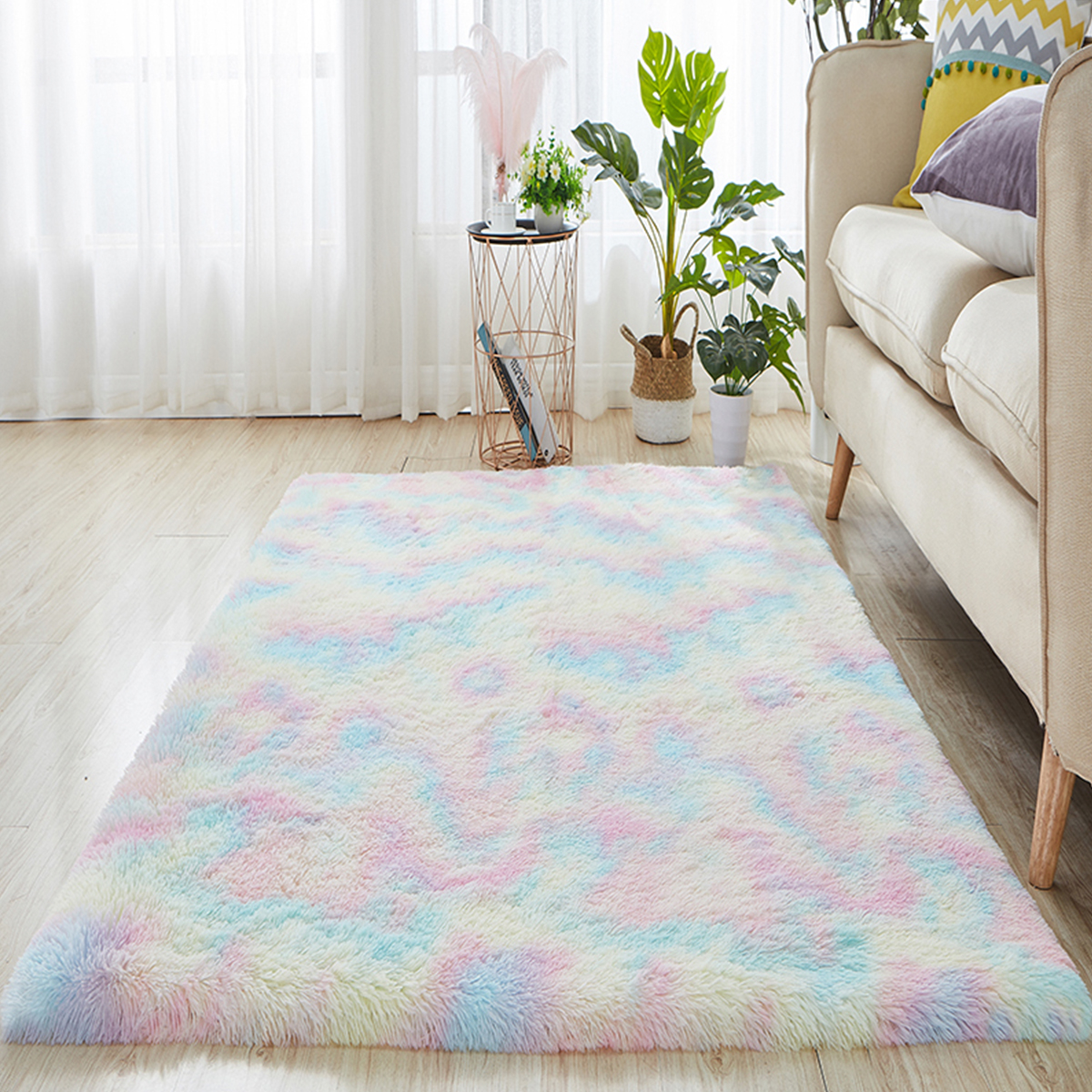 GradientRainbowTie-dyePlushCarpetLivingRoomBedroomCoffeeTableBlanketStudyRoomMeetingRoomTatamiBlanke-1730407-4