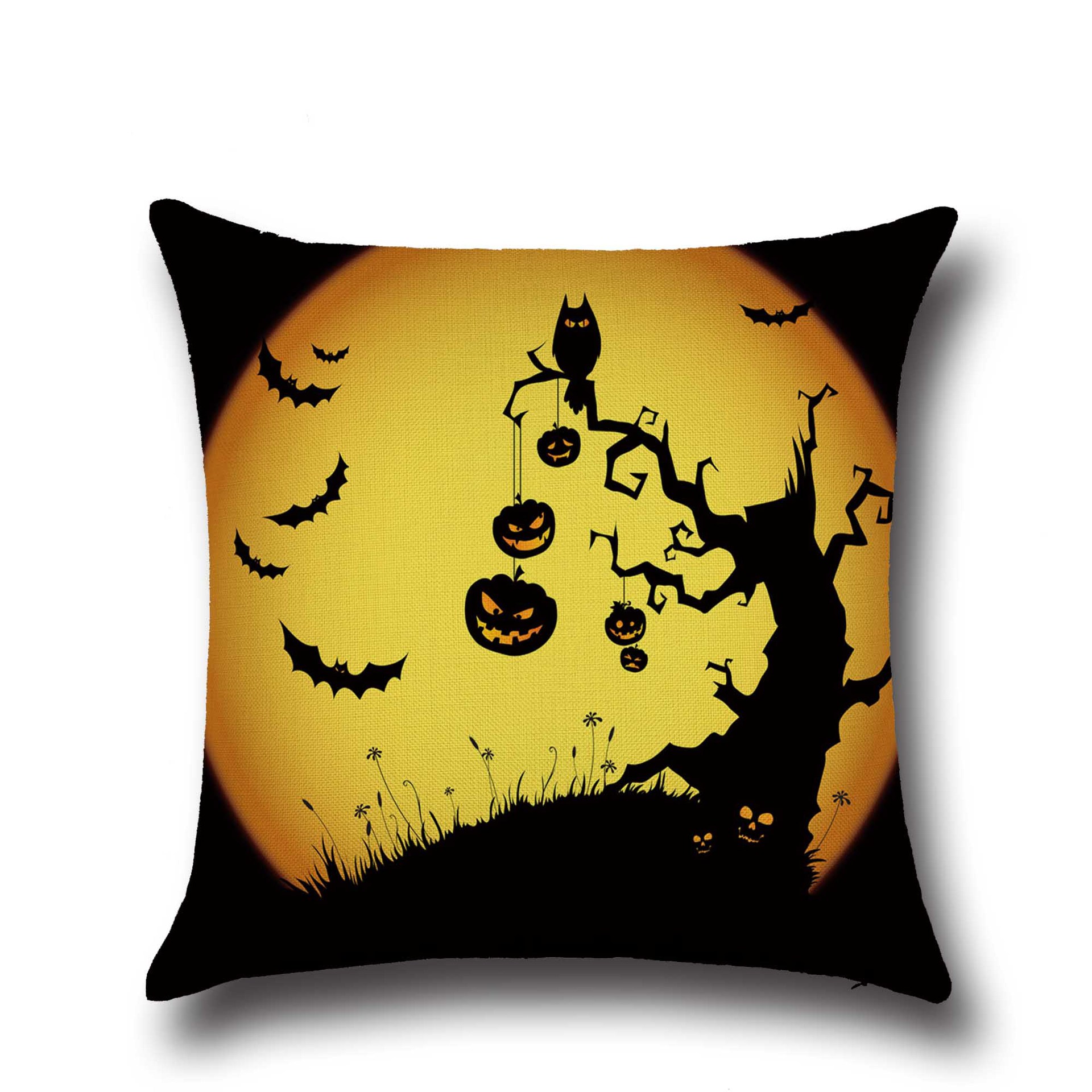 HalloweenBatOwlPatternPillowcaseCottonLinenThrowPillowCushionCoverSeatHomeDecoration-1202178-4