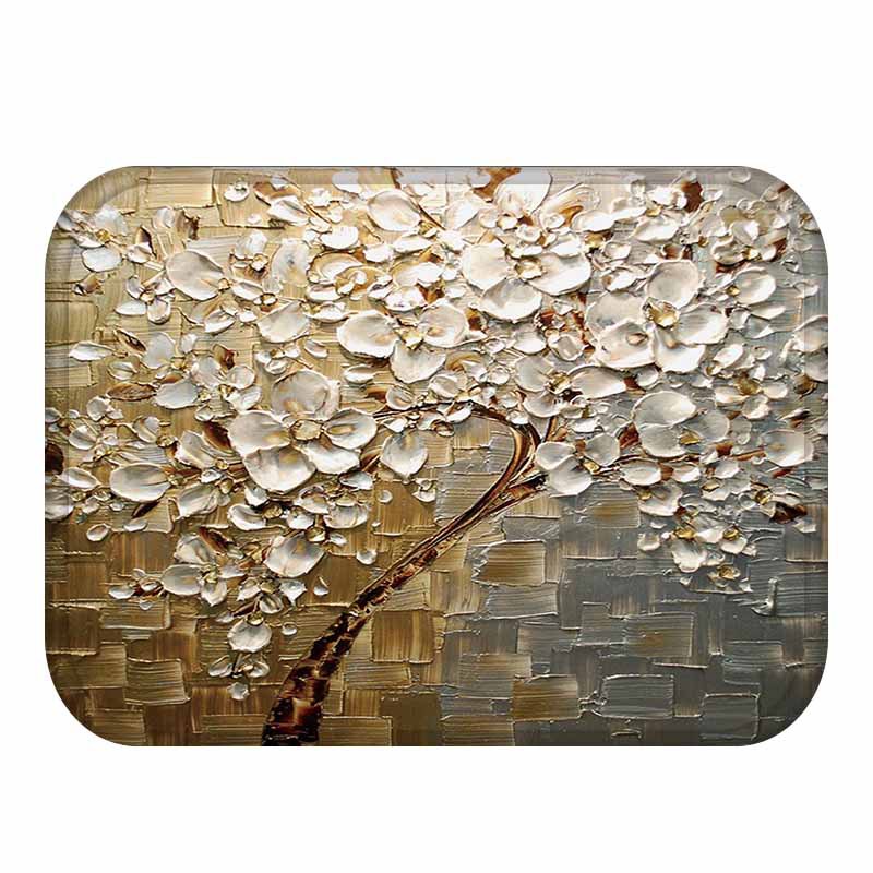 HonanaBX-2840x60cm3DPaintingTreePatternCoralFleeceMatAbsorbentBathroomAntiSlipCarpet-1138990-4