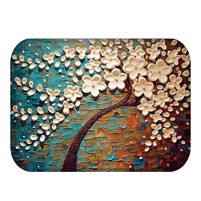 HonanaBX-2840x60cm3DPaintingTreePatternCoralFleeceMatAbsorbentBathroomAntiSlipCarpet-1138990-9