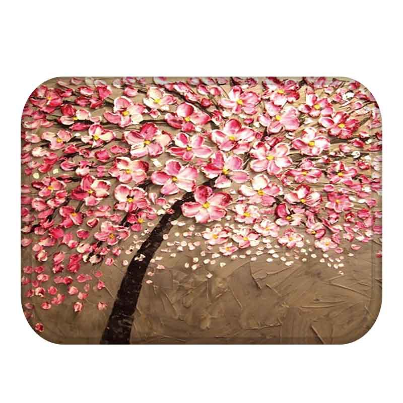 HonanaBX-2840x60cm3DPaintingTreePatternCoralFleeceMatAbsorbentBathroomAntiSlipCarpet-1138990-10