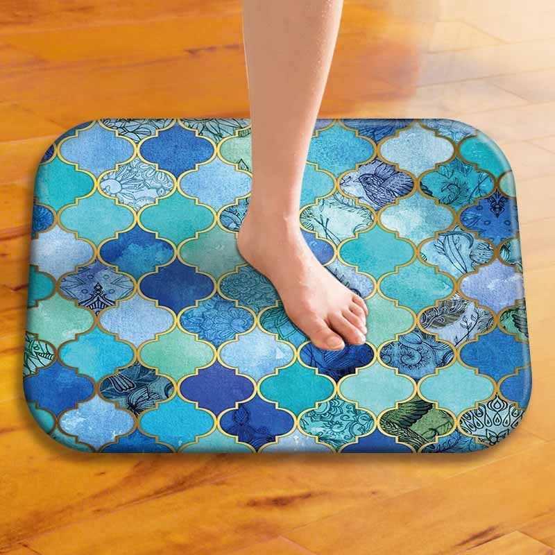 HonanaBX-2940x60cm3DPaintingSpiralPatternCoralFleeceMatAbsorbentBathroomAntiSlipCarpet-1138989-3
