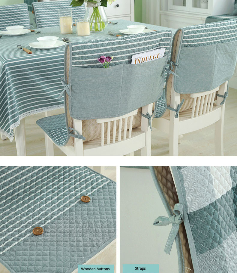 HonanaBX100CottonWashedBreathableDiningBackChairCoversSoftAnti-skidStorageStyleFixed-1327815-4