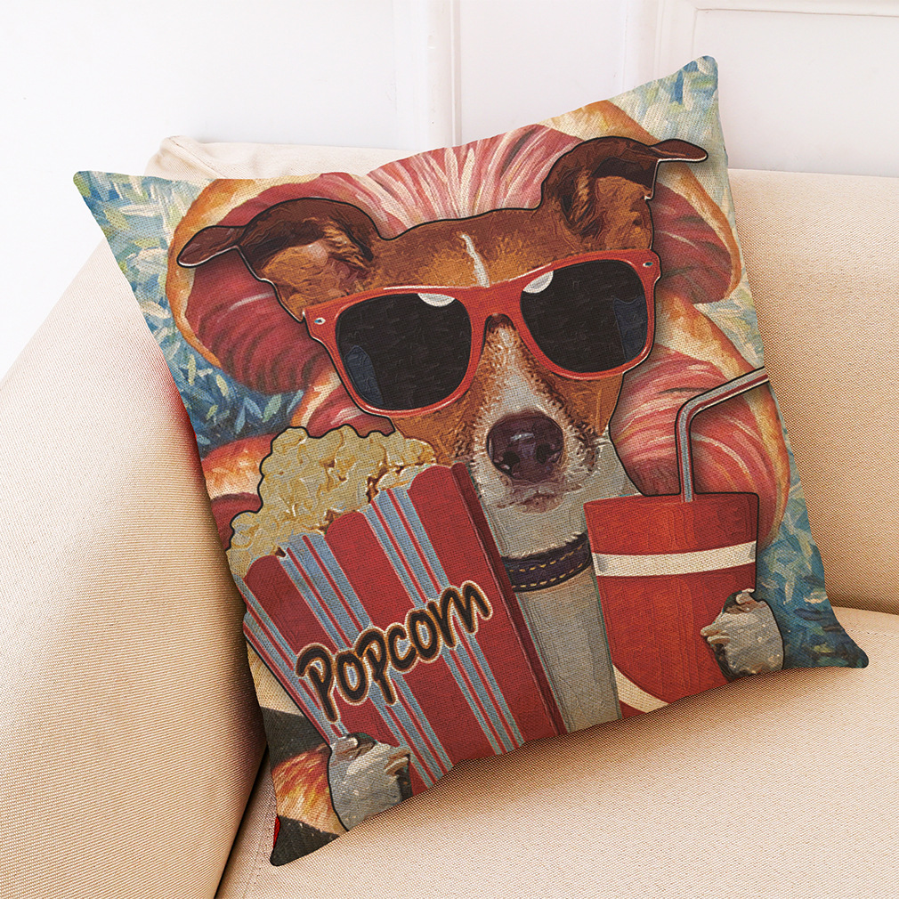 HonanaBX45x45cmAnimalPrintDogLuxuryCushionGraffiStyleThrowPillowCasePillowCovers-1385295-5