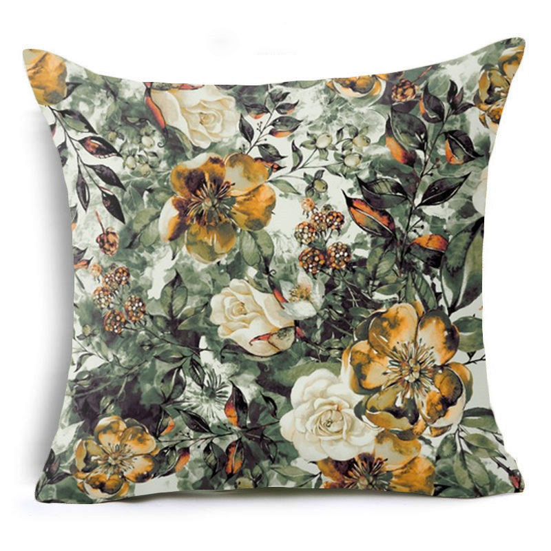 HonanaBX45x45cmHomeDecorationColorfulFlowersPlants6OptionalPatternsPillowCase-1340324-4