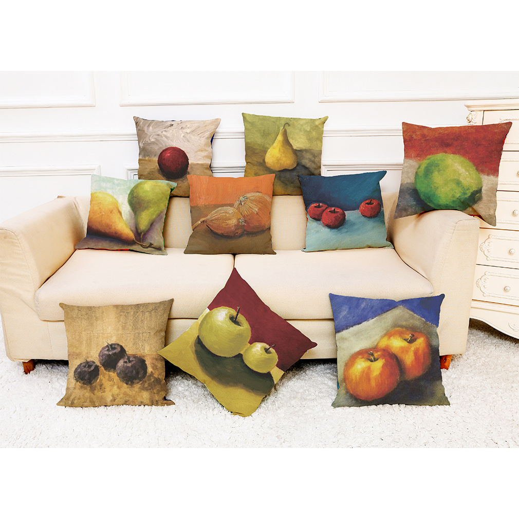 HonanaBXFruitOilPaintingLuxuryCushionCoverGraffiStyleThrowPillowCasePillowCovers-1385294-2