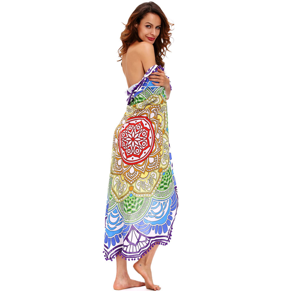 HonanaWX-91BohemianTapestryTotemLotusBeachTowelsYogaMatCampingMattressBikiniCover-1141312-12