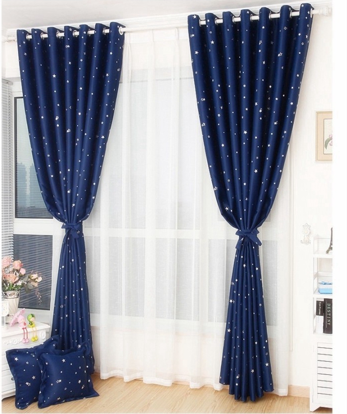 HonanaWX-C13SkyStarBlackoutCurtainsThermalInsulatedGrommetsDrapesforBedroomDecor-1151428-4