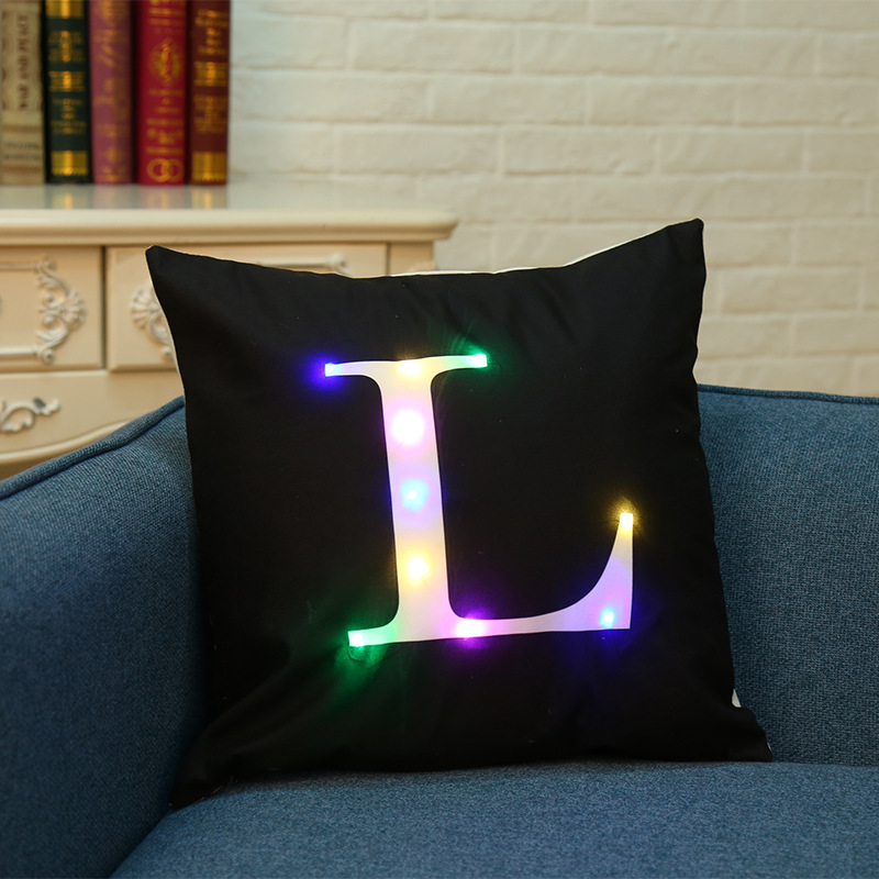 HonanaWX-K33CreativeLEDLightsLetterPillowcasePlushSoftPillowCushionCoverChristmasHomeDecor-1211493-12