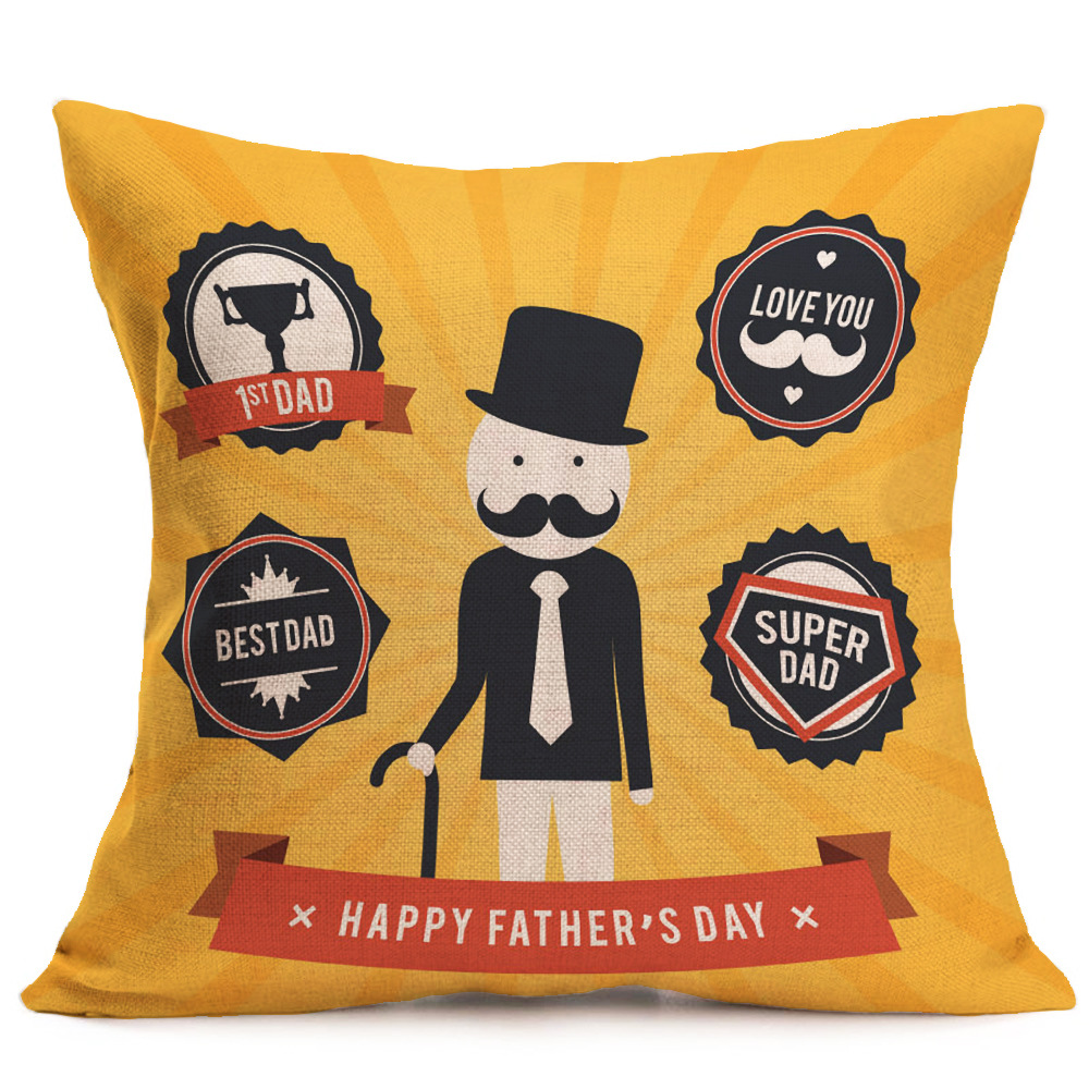 HonanaWX-P443x43cmFathersDayGiftFlowerCottonLinenPillowCaseCushionCoverHomeCarDecor-1150873-11