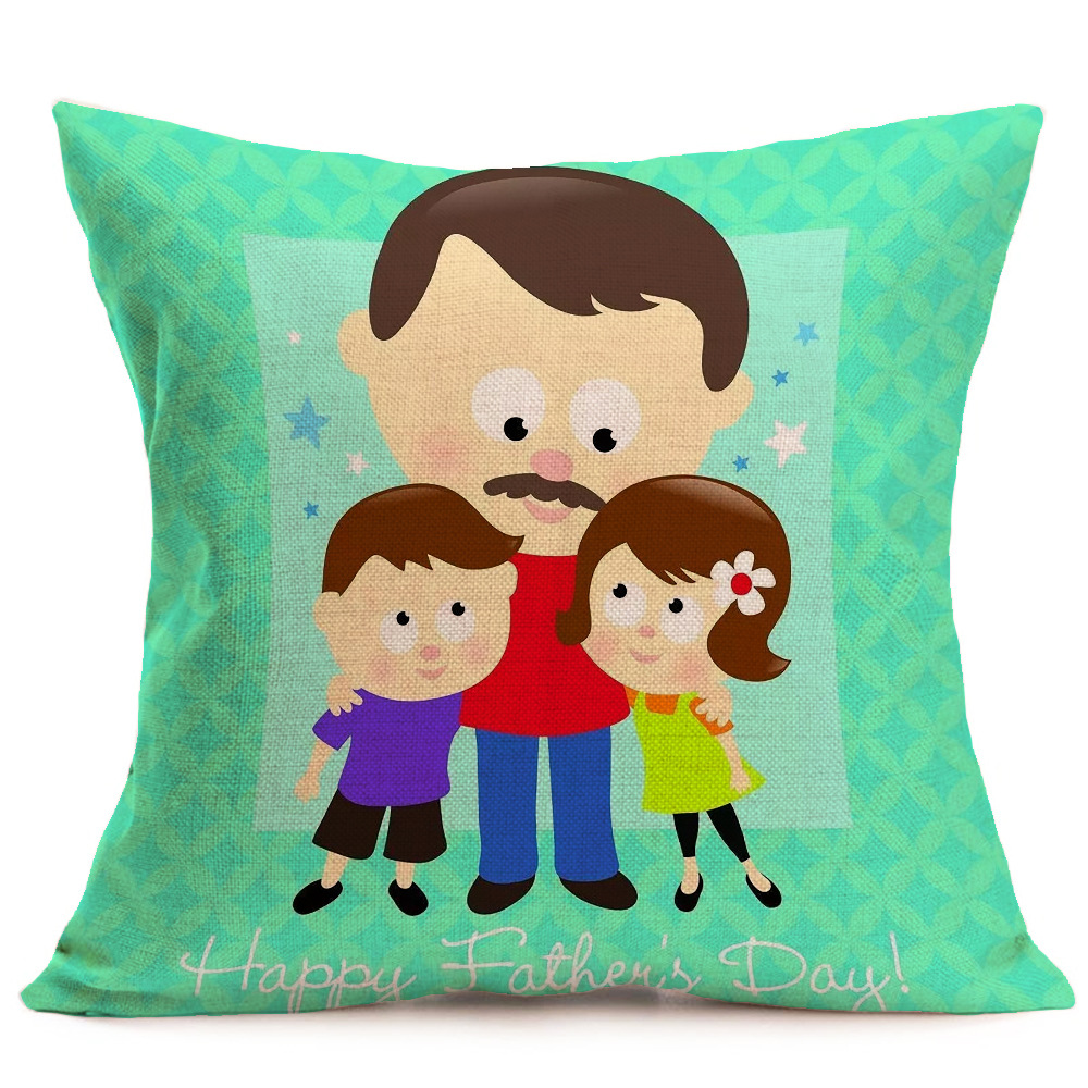 HonanaWX-P443x43cmFathersDayGiftFlowerCottonLinenPillowCaseCushionCoverHomeCarDecor-1150873-12