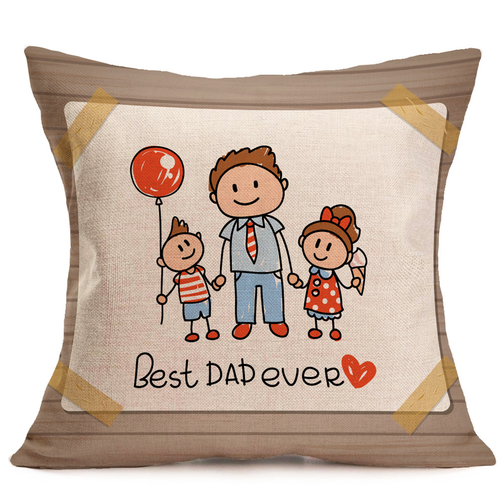 HonanaWX-P443x43cmFathersDayGiftFlowerCottonLinenPillowCaseCushionCoverHomeCarDecor-1150873-10