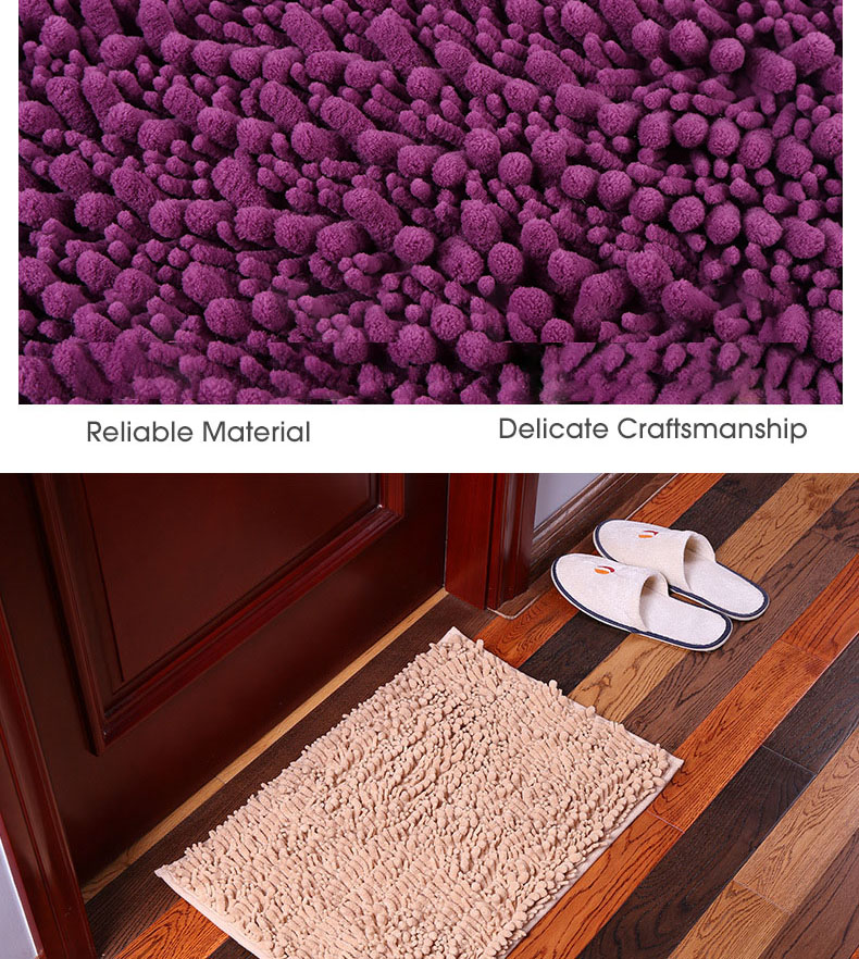 KC-33240x60cmChenilleMixedHairSoftMatMachineWashableBathroomAntiSlipAbsorbent-1203256-2