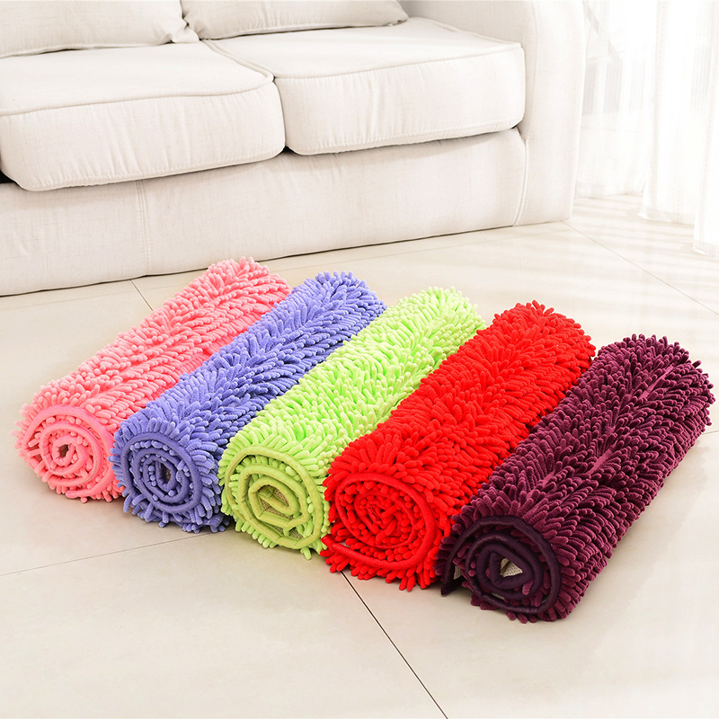 KC-33340x60cmChenilleFineFloorMatMachineWashableBathroomAntiSlipAbsorbentMat-1203253-4