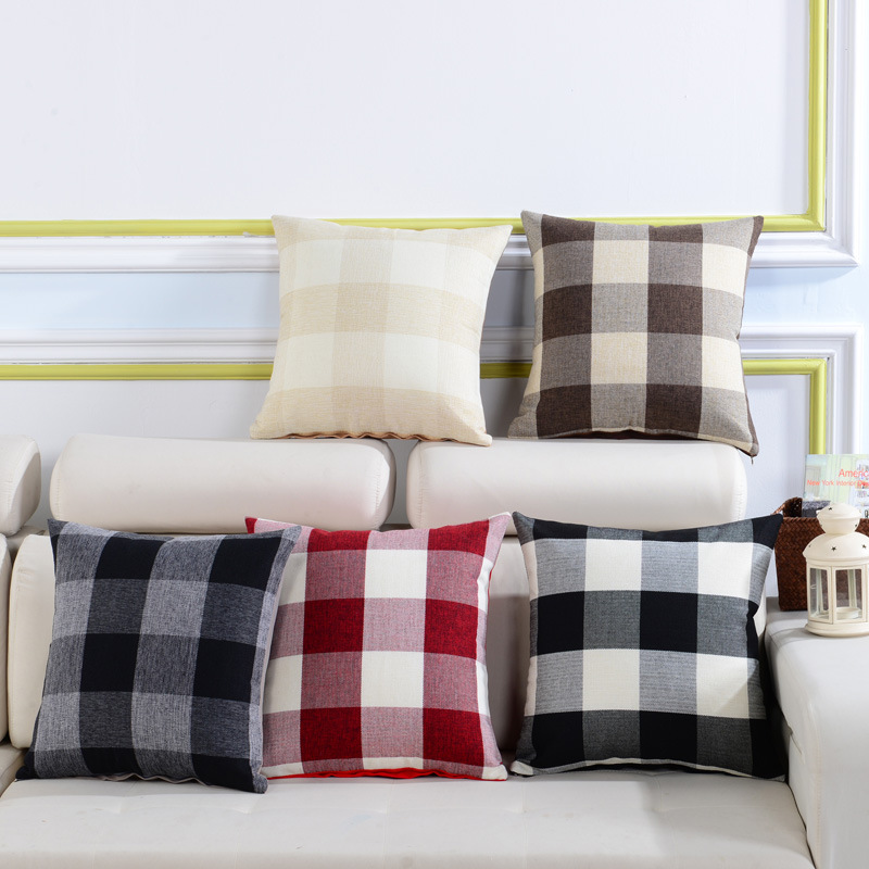 KC-W08SimplePlaidandStripedCushionCoversThrowPillowCaseforSofaBedOfficeCarCafe-1232876-2