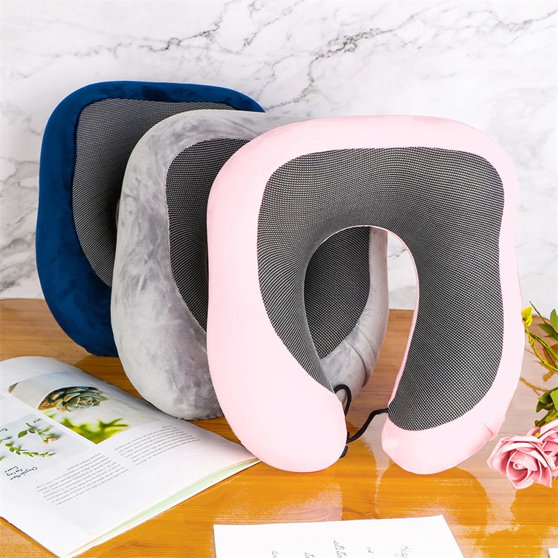 MemoryFoamTravelPillowU-ShapedLightweightNeckSupportwithUniqueCircularDesignIdealforLongFlightsandSi-2012854-1